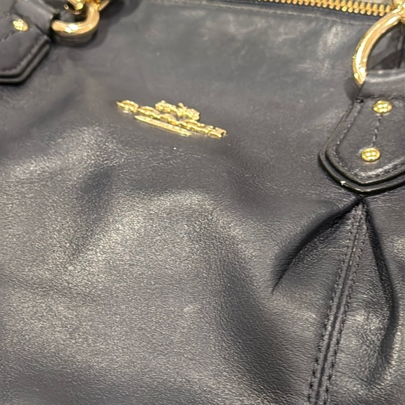 Coach Bag Prairie Dark Navy Leather Satchel Bag - Picture 16 of 17